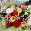 ramo de rosas multicolor